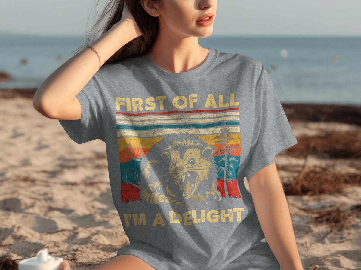First of All I'm a Delight Retro Graphic Design T-Shirts product image 31