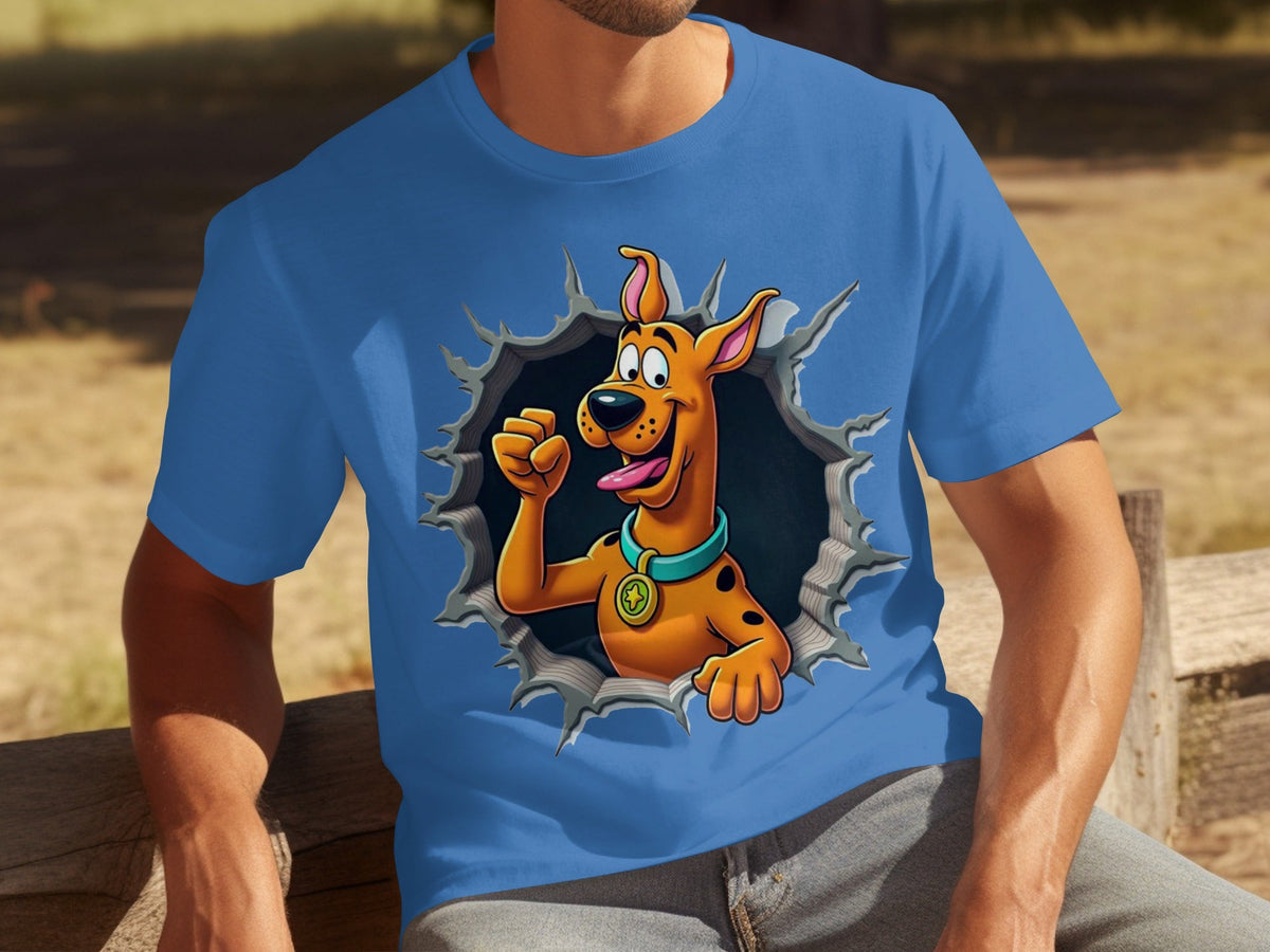 Scooby-Doo Cartoon Funny Dog Character Ripping T-Shirts