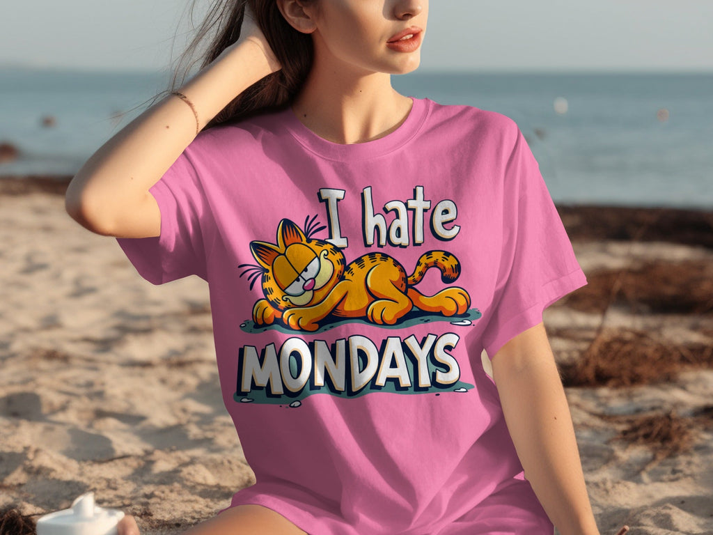 I Hate Mondays Garfield Graphic Novelty Style T-Shirts