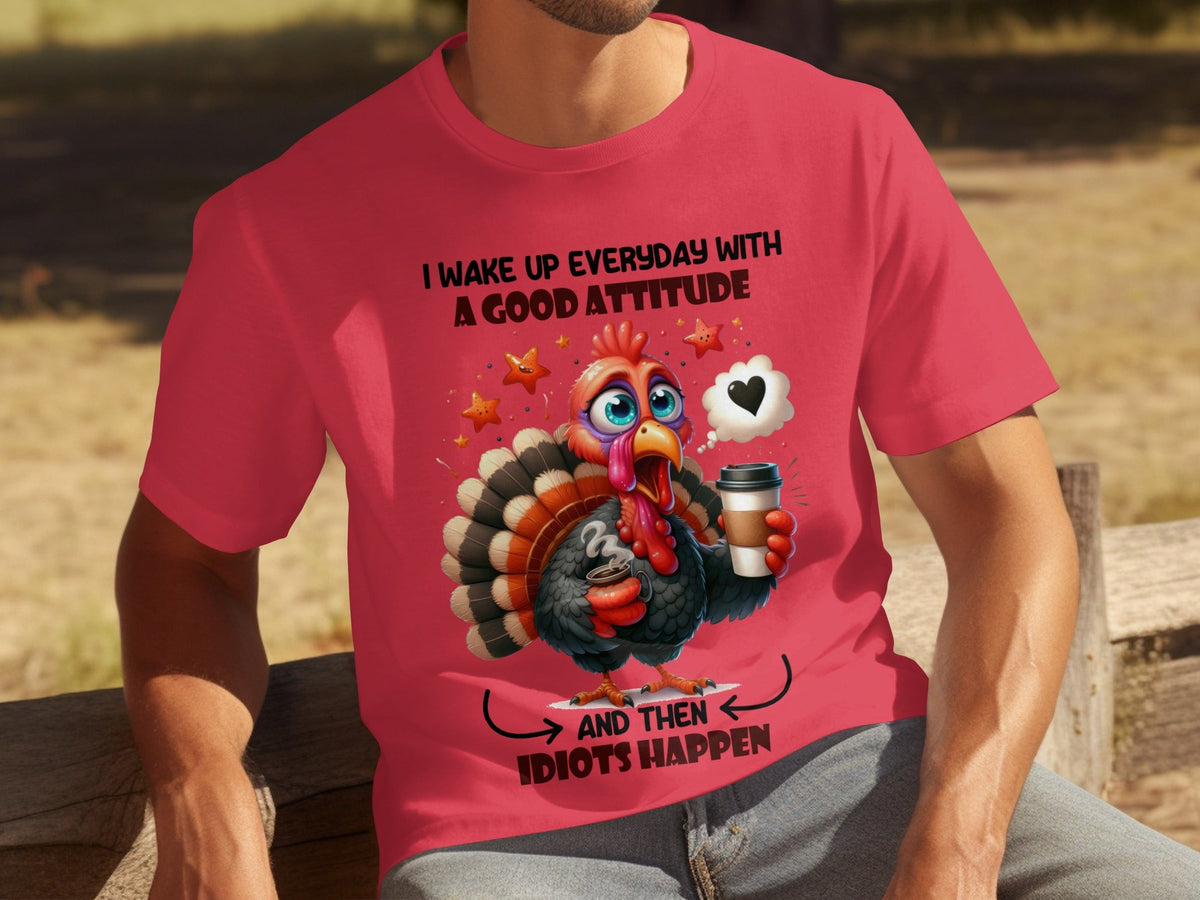 Good Attitude Turkey Humor Graphic Trendy Design T-Shirts