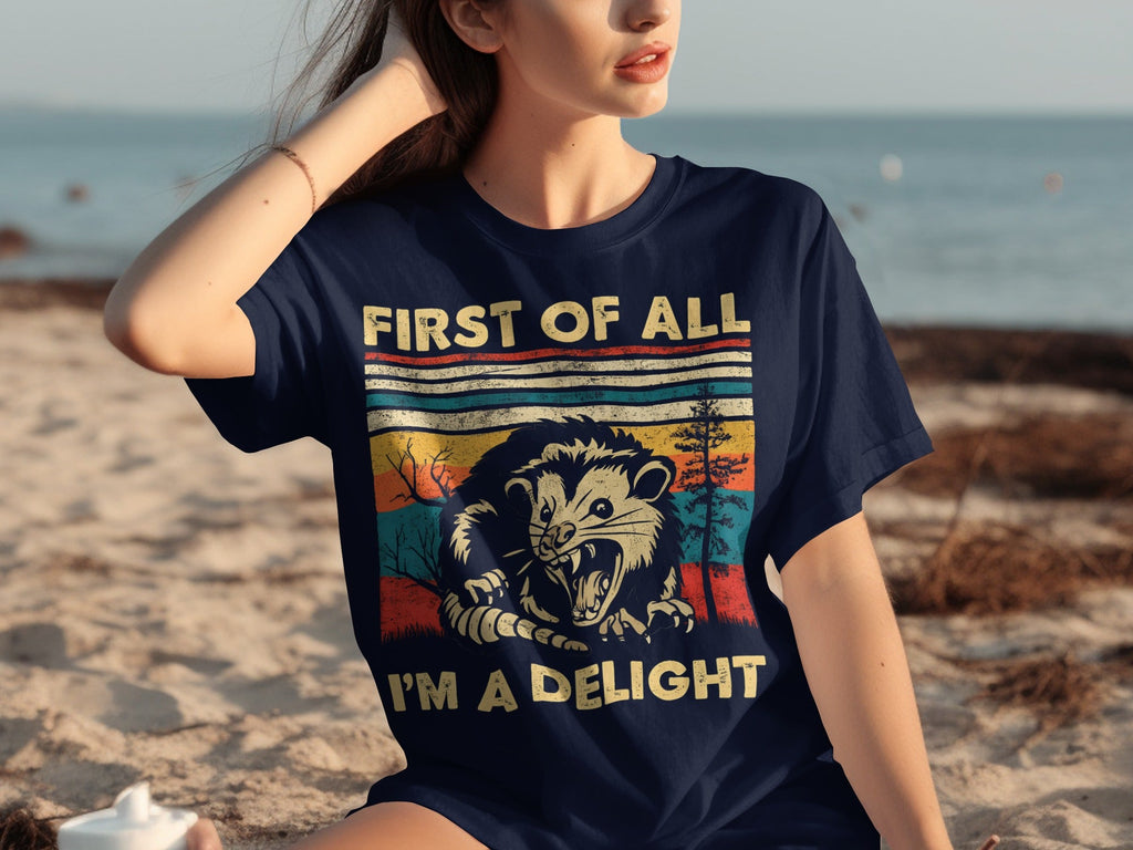 First of All I'm a Delight Retro Graphic Design T-Shirts product image 24