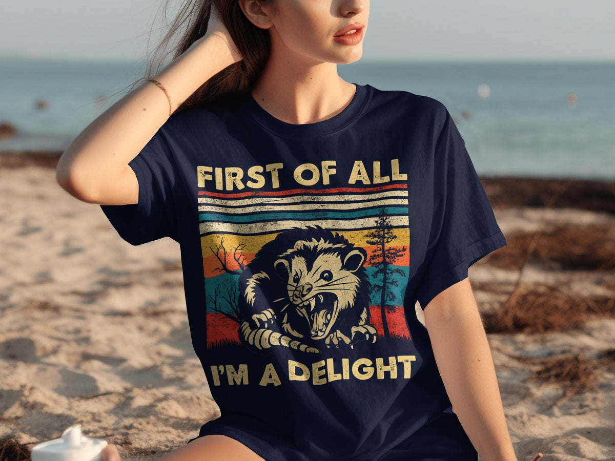 First of All I'm a Delight Retro Graphic Design T-Shirts product image 24