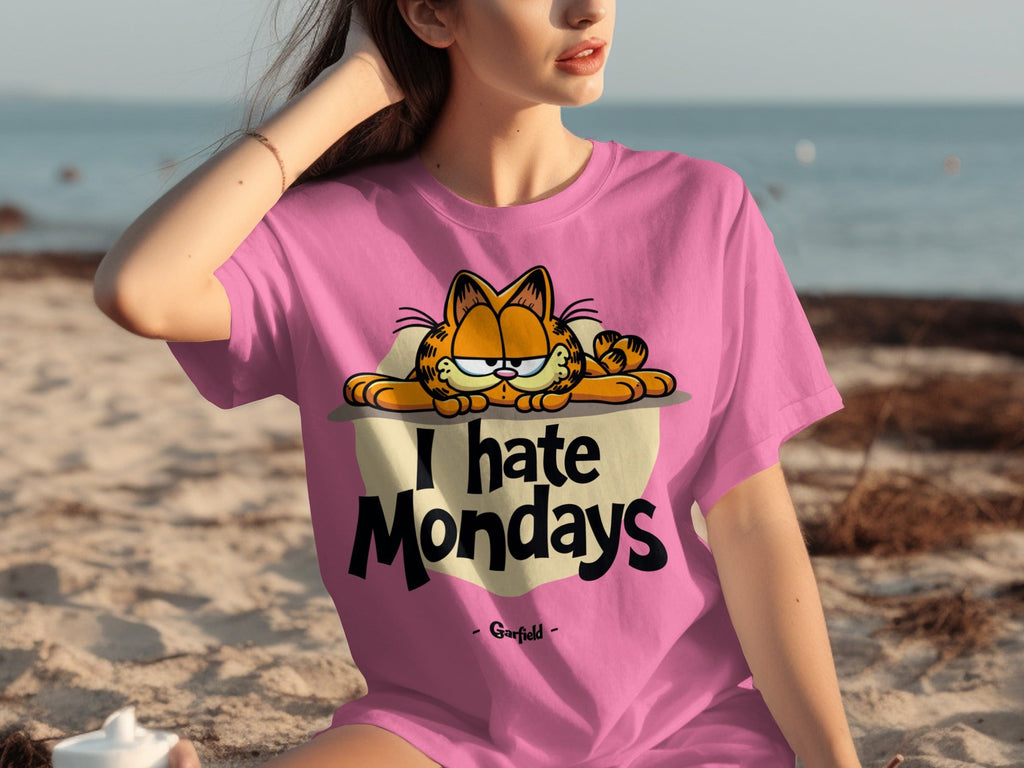 I Hate Mondays Garfield On Top Design Funny T-Shirts product image 3