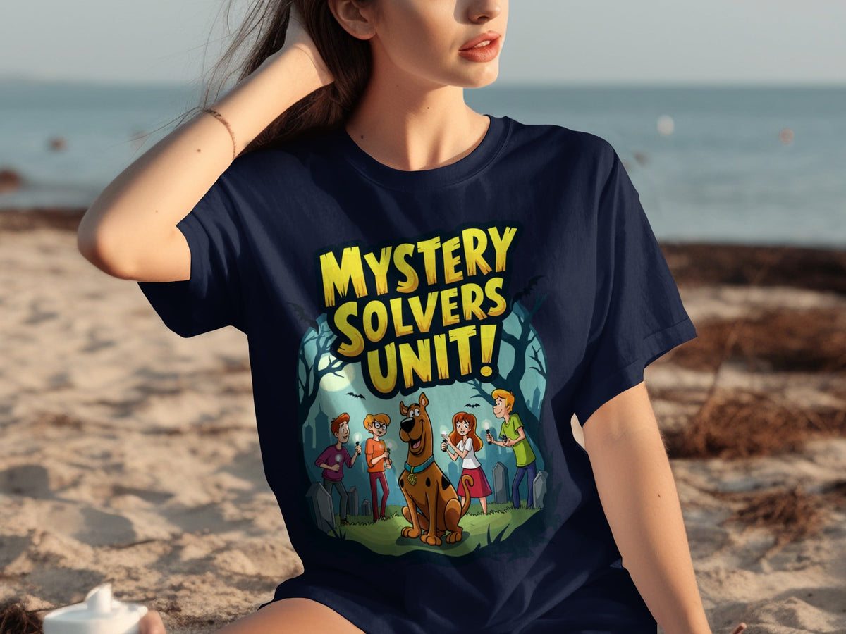 Mystery Solvers Unit In The Graveyard Cartoon T-Shirts