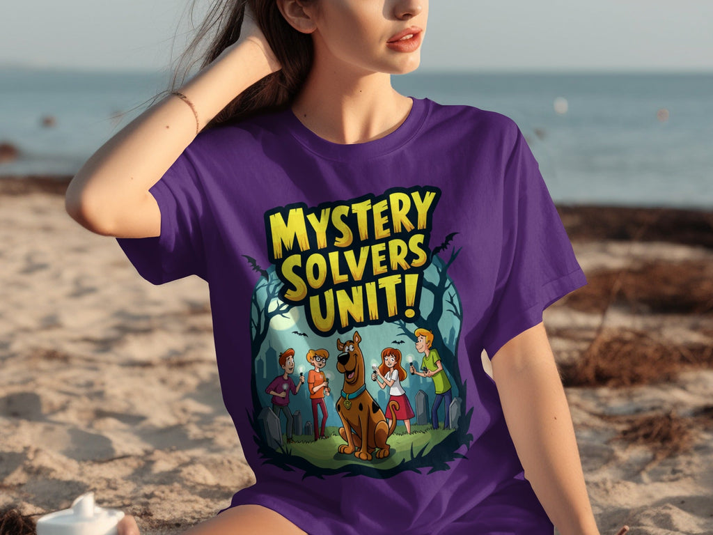 Mystery Solvers Unit In The Graveyard Cartoon T-Shirts