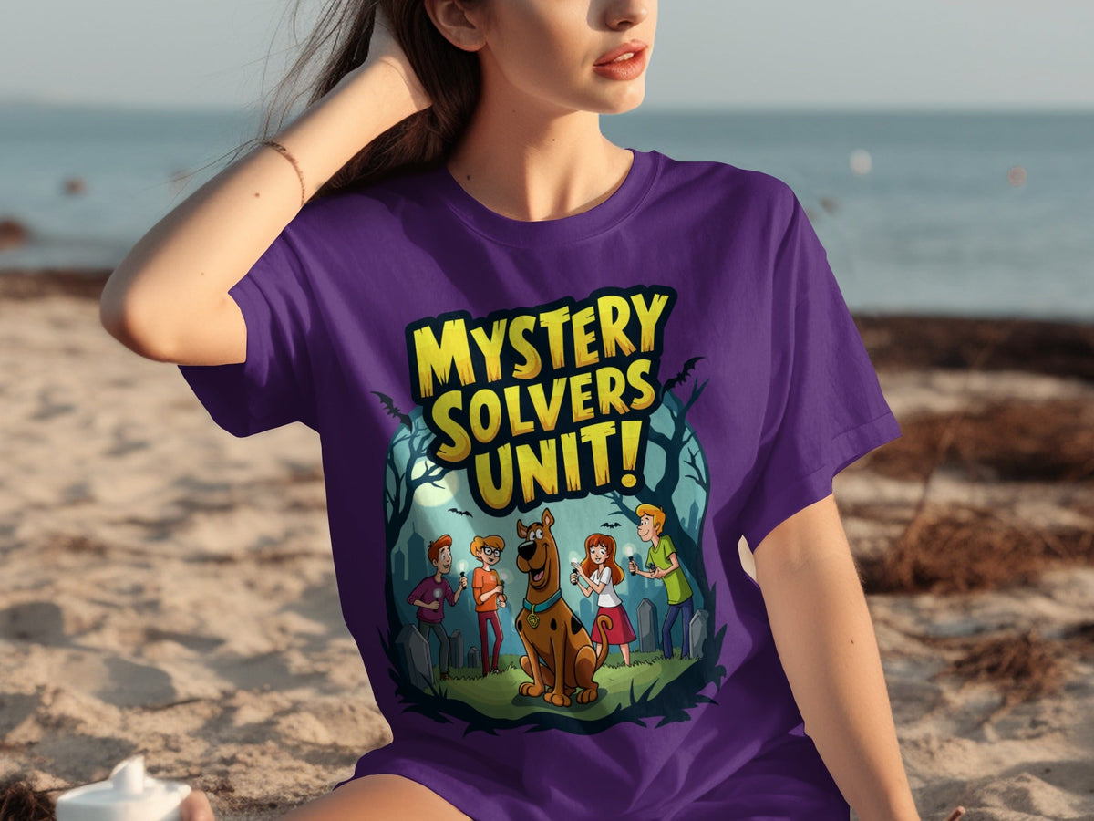 Mystery Solvers Unit In The Graveyard Cartoon T-Shirts
