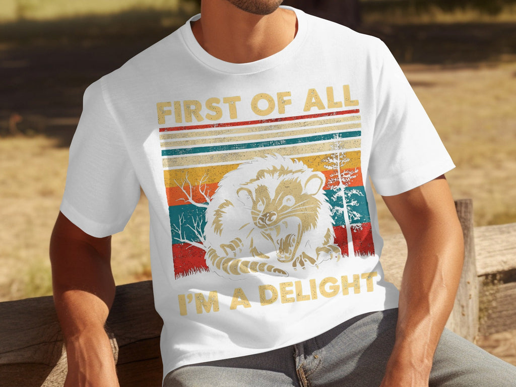 First of All I'm a Delight Retro Graphic Design T-Shirts product image 14