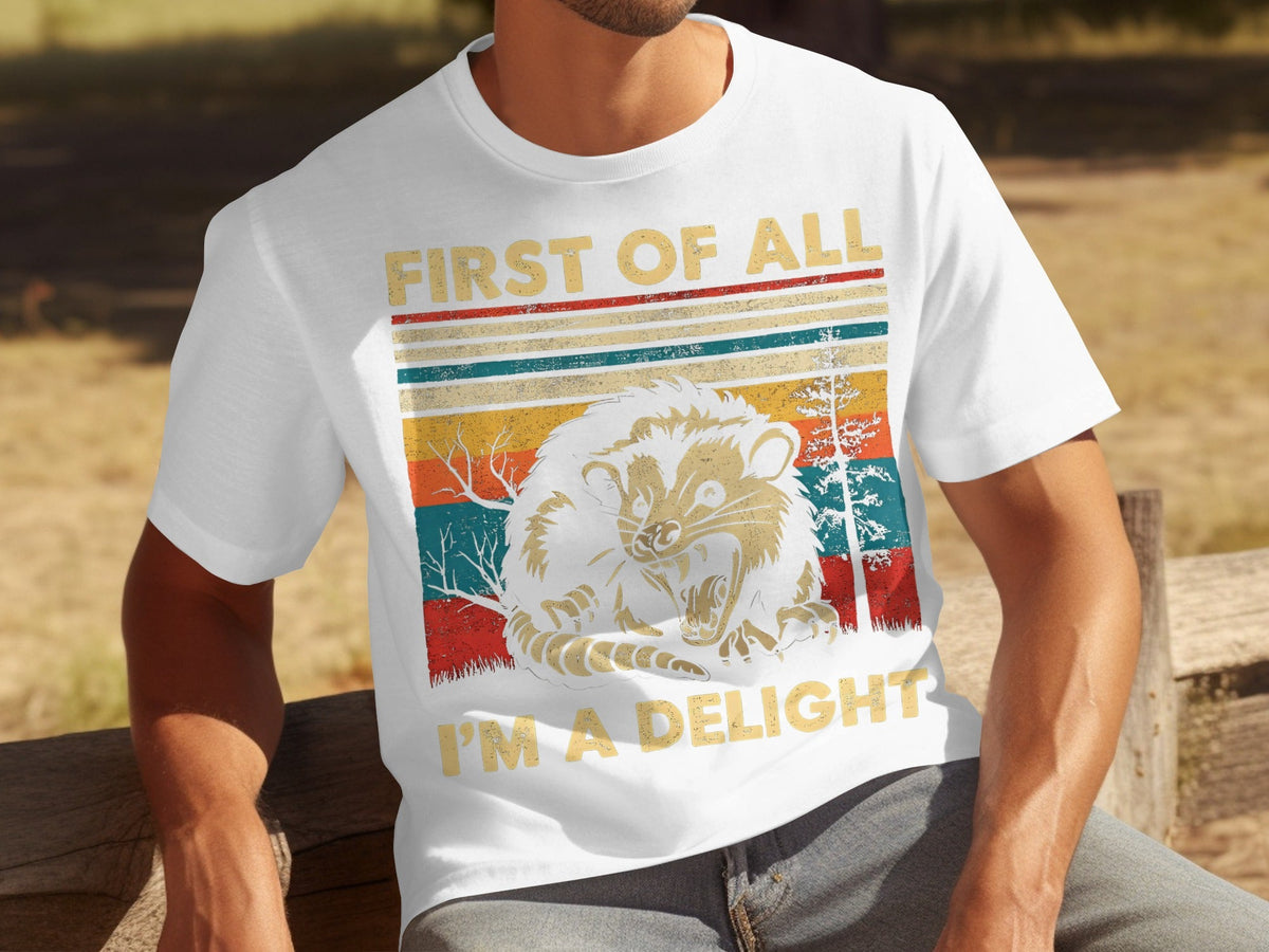 First of All I'm a Delight Retro Graphic Design T-Shirts product image 14
