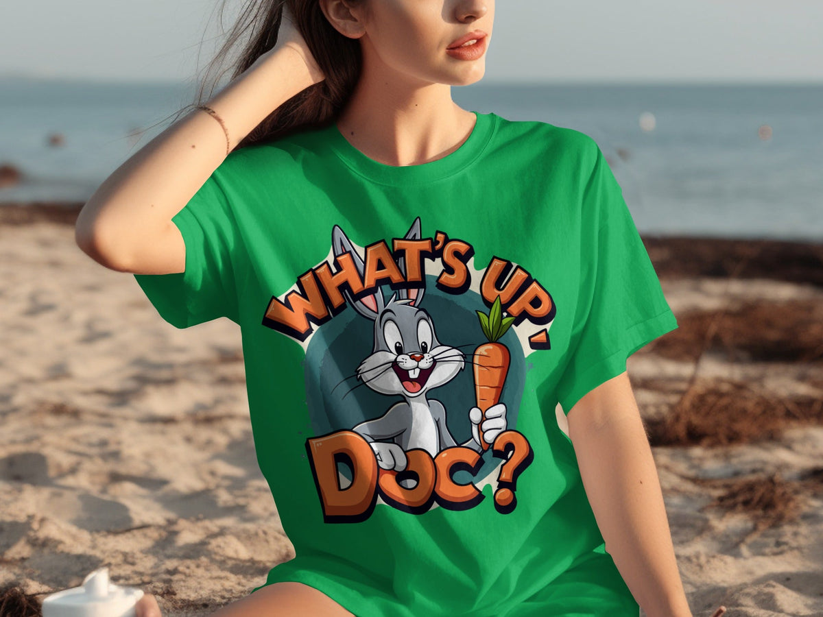 What's Up Doc Rabbit and Carrot Cartoon Graphic T-Shirts product image 5
