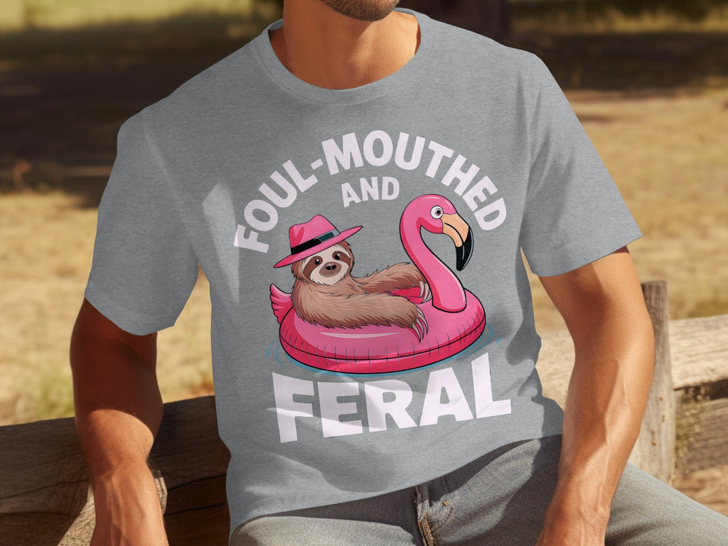 Foul-Mouthed AND Feral Sloth in Flamingo Float T-Shirts product image 15