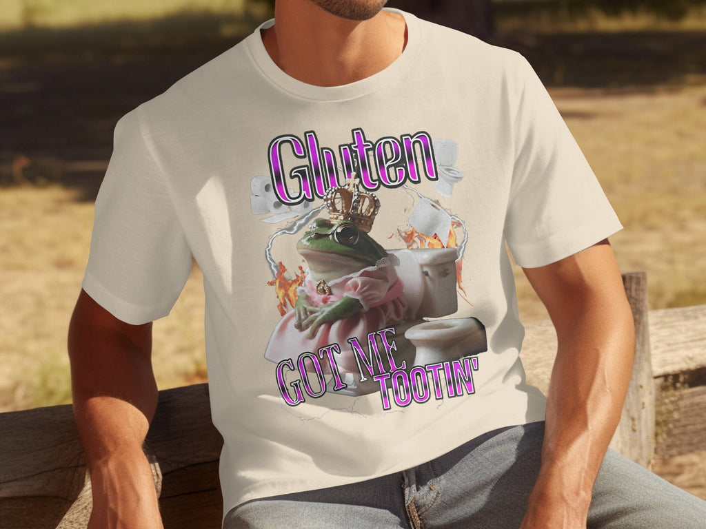 Gluten Got Me Tootin' Frog with Crown Bathroom Humor product image 2
