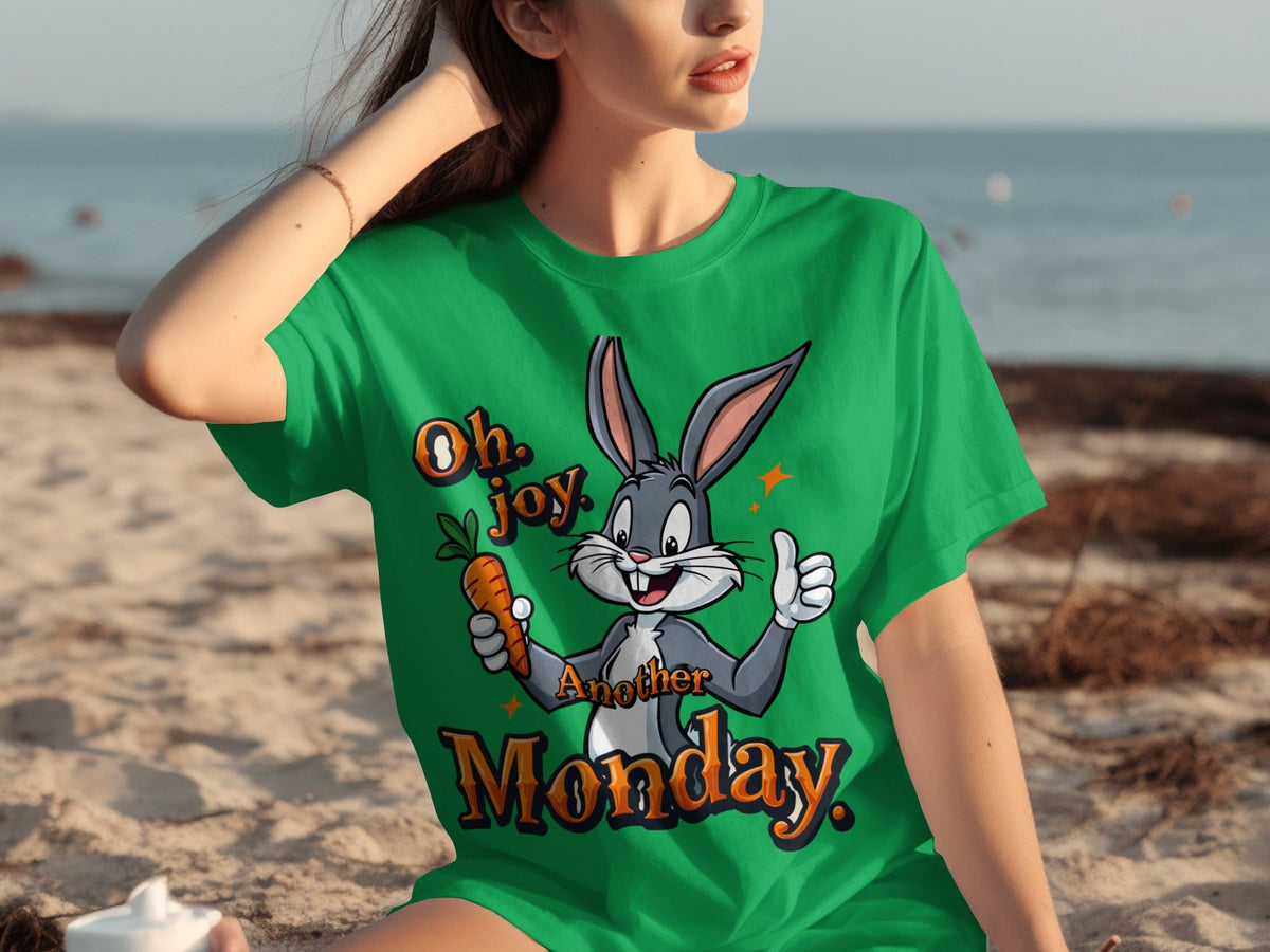 Oh Joy Another Monday Funny Bunny Graphic Design T-Shirts product image 5
