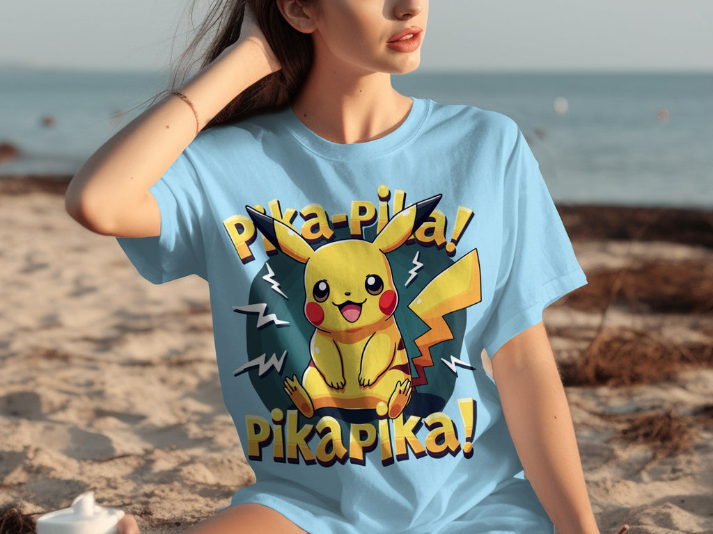 Pika-Pika Energetic Pikachu Design Perfect For Pokemon Fans T-Shirts