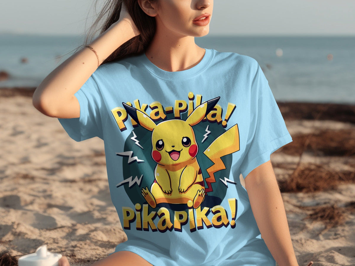 Pika-Pika Energetic Pikachu Design Perfect For Pokemon Fans T-Shirts