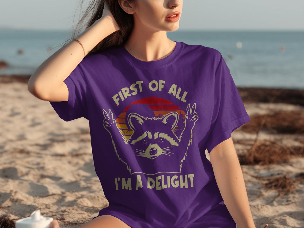 First Of All Im A Delight Vintage Raccoon Art T-Shirts product image 25