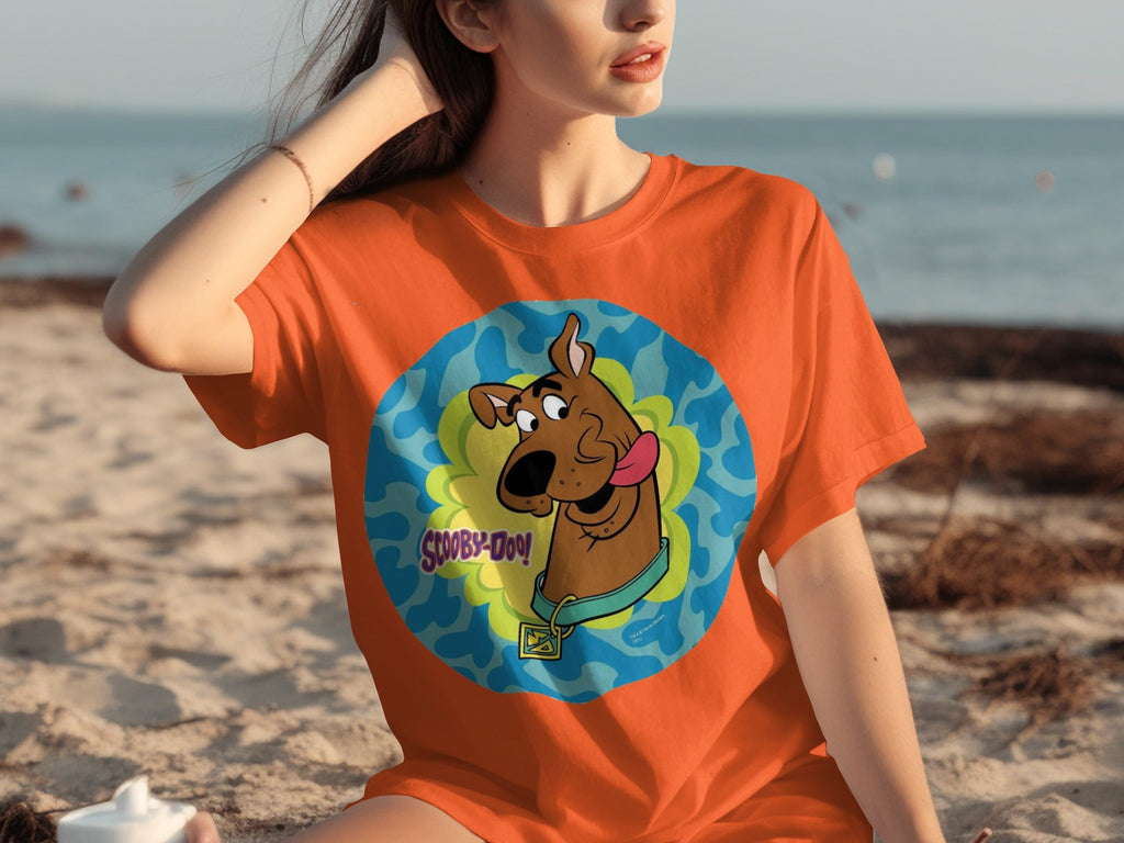 Scooby Doo Cartoon Character Head Tongue Out Design T-Shirts