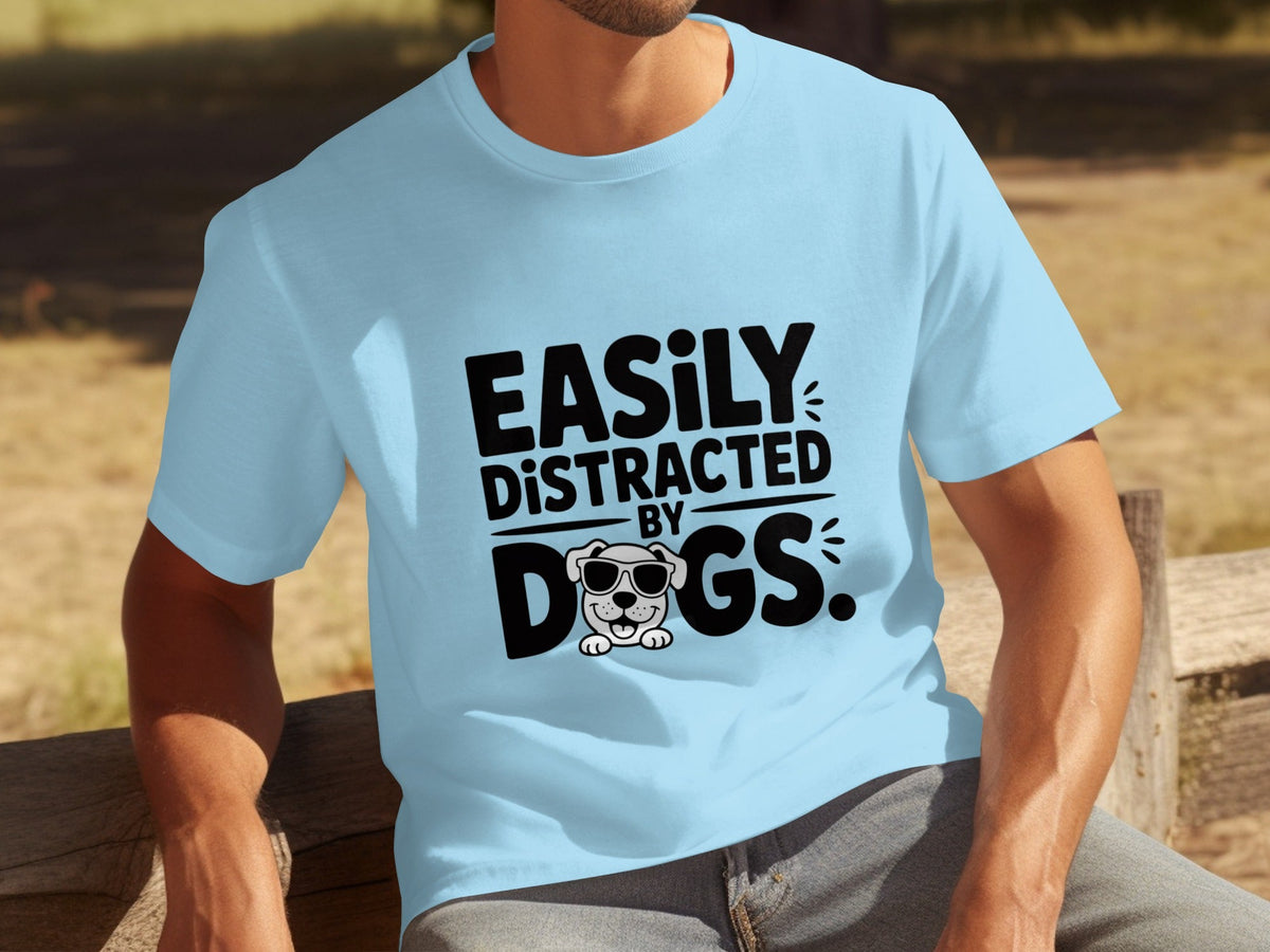 Easily Distracted By Dogs Cute Puppy Illustration T-Shirts product image 23