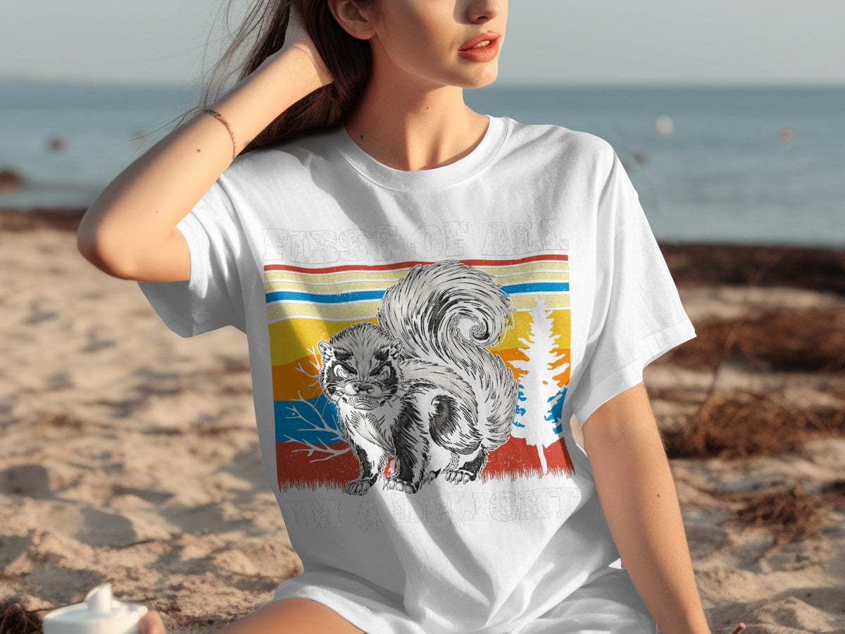 First of All Im A Delight Angry Skunk Vintage Style T-Shirts product image 29