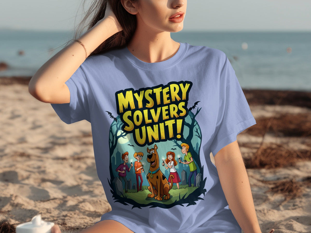 Mystery Solvers Unit In The Graveyard Cartoon T-Shirts
