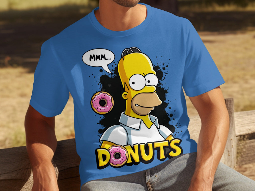 Homer Simpson MMM Donuts Design for Cartoon Lovers T-Shirts