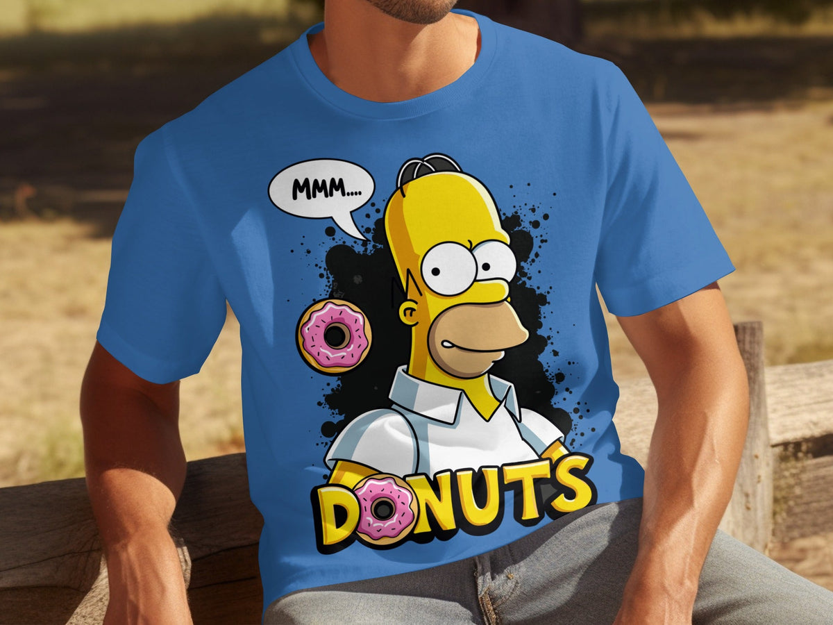 Homer Simpson MMM Donuts Design for Cartoon Lovers T-Shirts