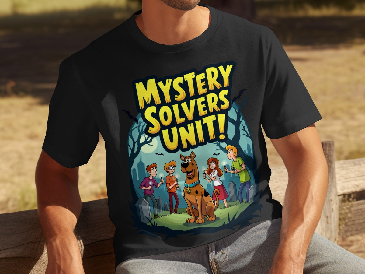 Mystery Solvers Unit In The Graveyard Cartoon T-Shirts
