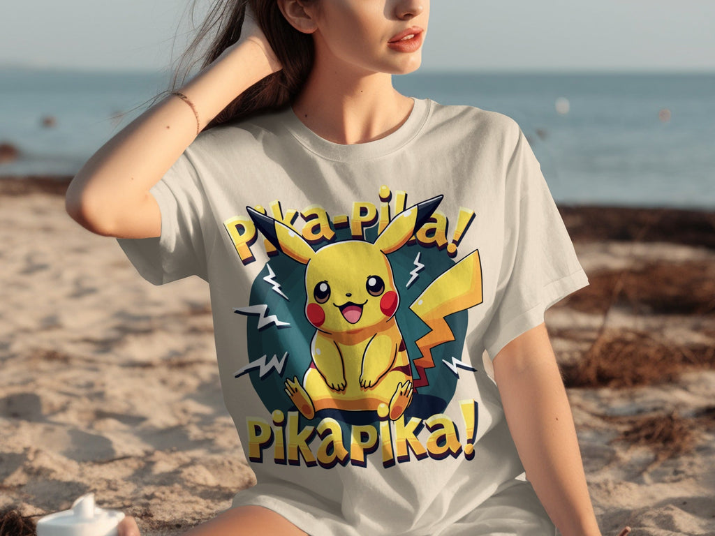 Pika-Pika Energetic Pikachu Design Perfect For Pokemon Fans T-Shirts
