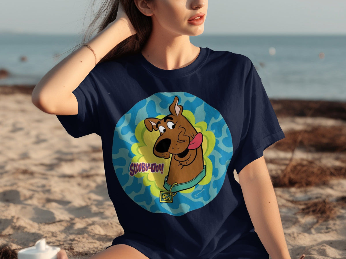 Scooby Doo Cartoon Character Head Tongue Out Design T-Shirts
