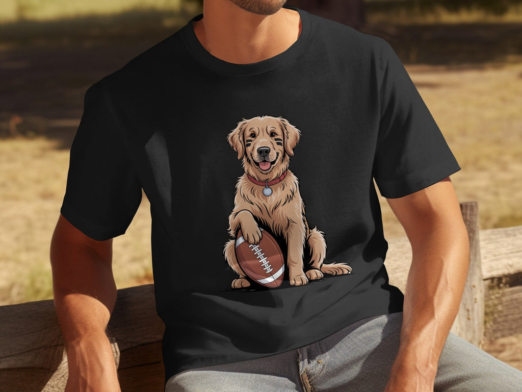 Golden Retriever Ready for Football Season T-Shirts