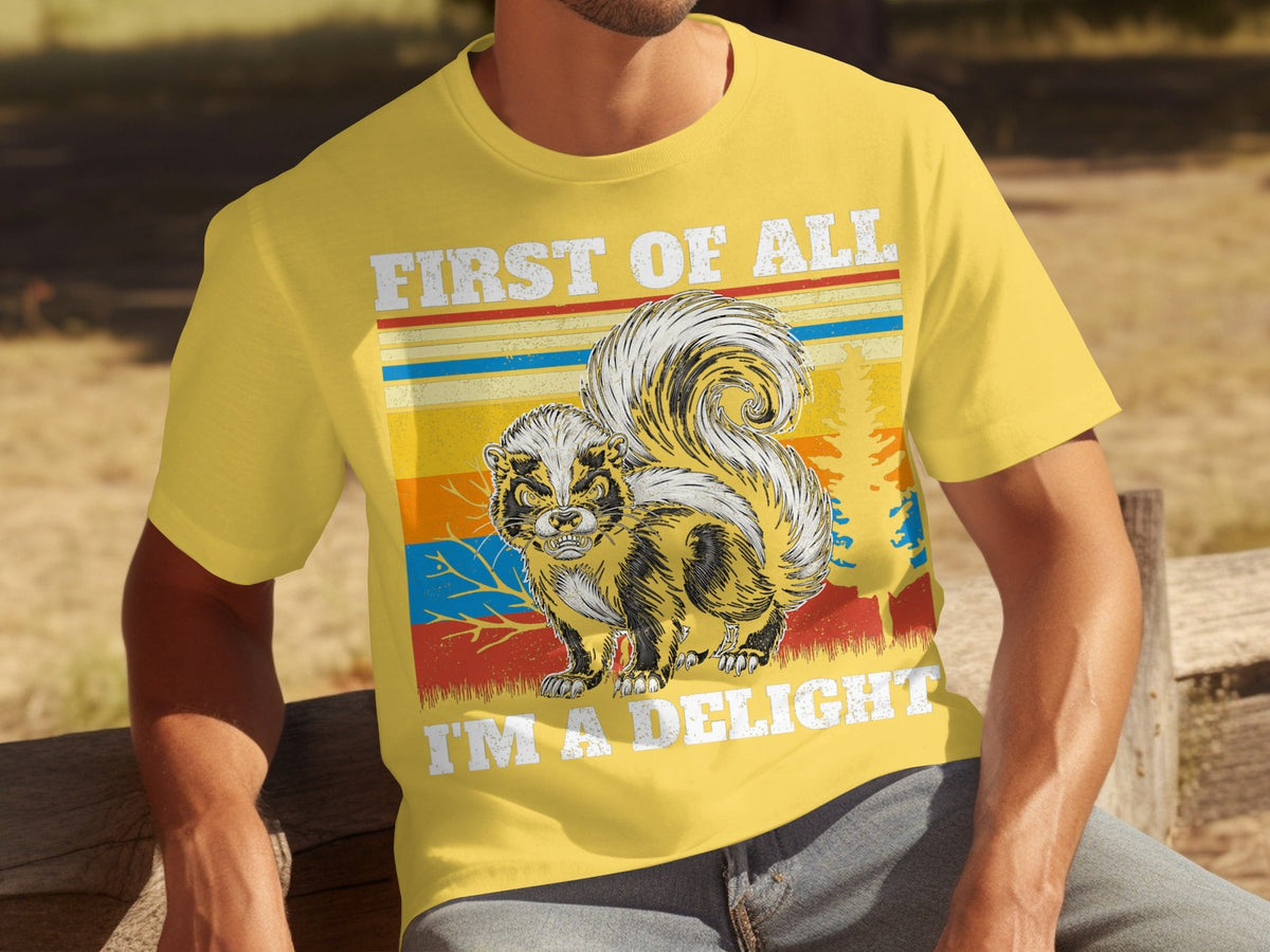 First of All Im A Delight Angry Skunk Vintage Style T-Shirts product image 6