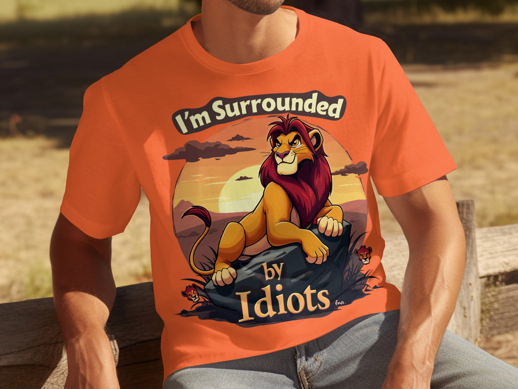 Im Surrounded By Idiots Angry Lion Sunset Artwork T-Shirts product image 19