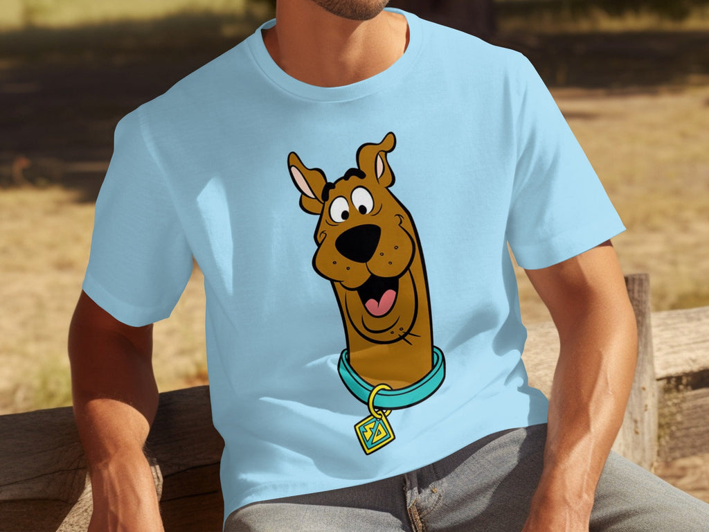 Scooby Doo Headshot Featuring His Tag Cartoon T-Shirts