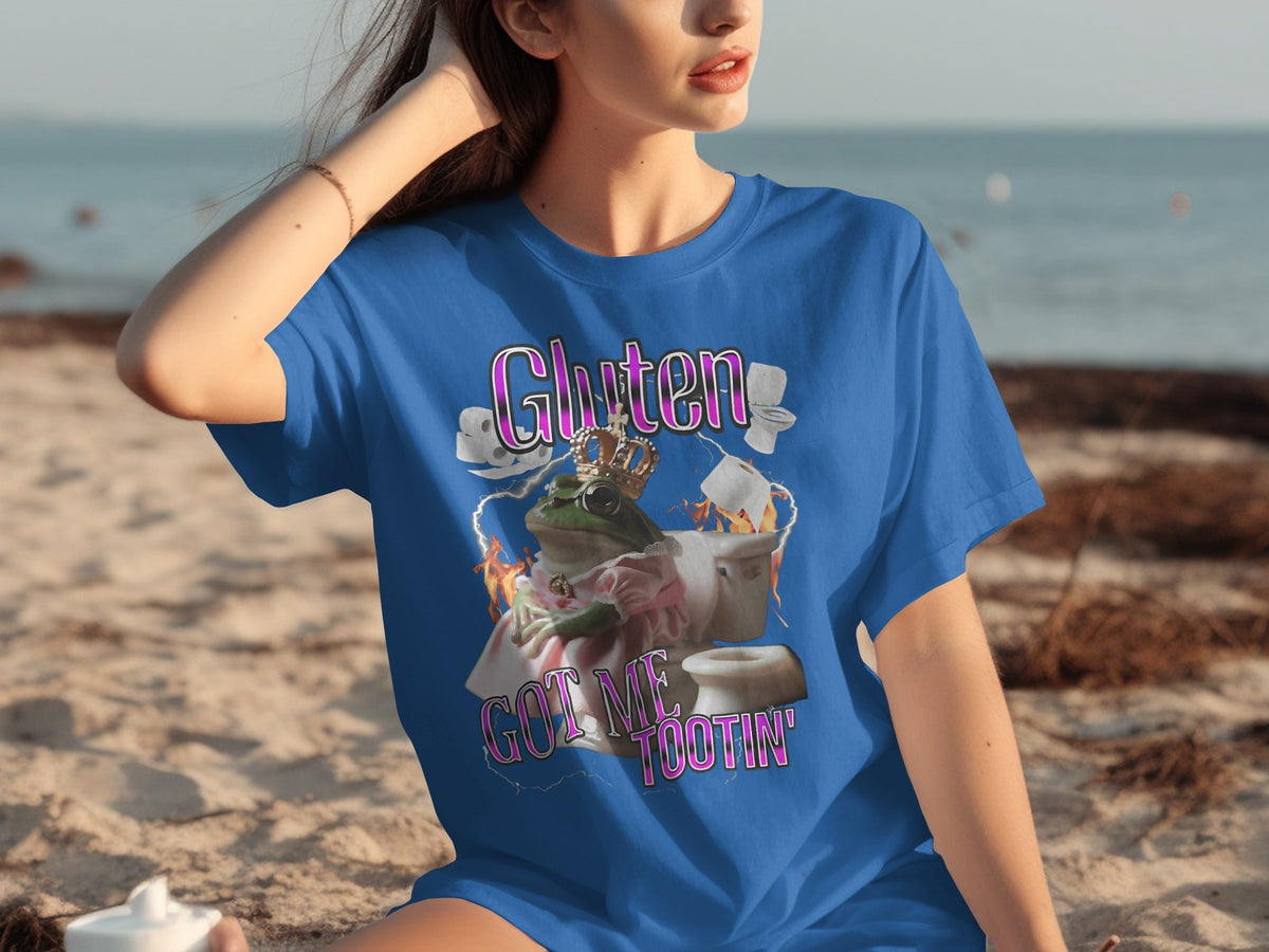 Gluten Got Me Tootin' Frog with Crown Bathroom Humor product image 18