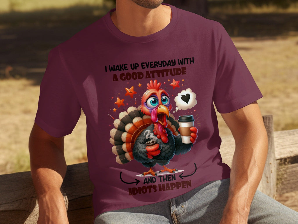Good Attitude Turkey Humor Graphic Trendy Design T-Shirts