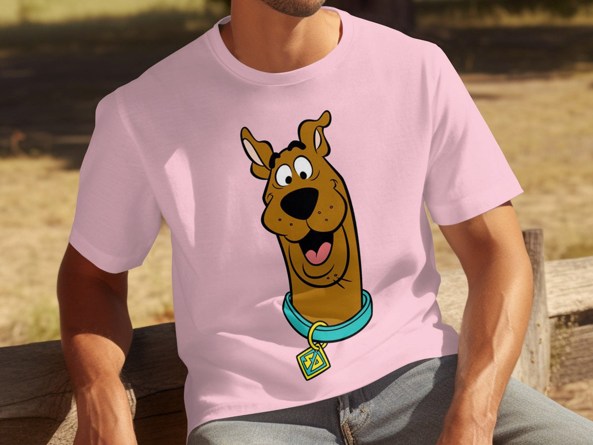 Scooby Doo Headshot Featuring His Tag Cartoon T-Shirts