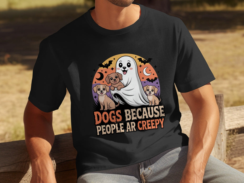 Dogs Because People Are Creepy Halloween Ghostly T-Shirts