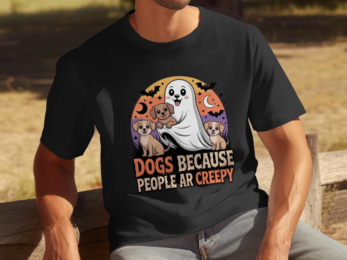 Dogs Because People Are Creepy Halloween Ghostly T-Shirts