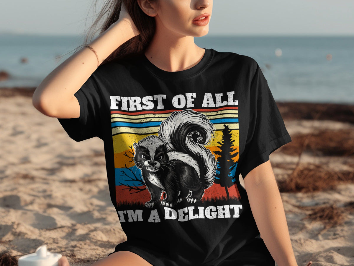 First of All Im A Delight Angry Skunk Vintage Style T-Shirts product image 30