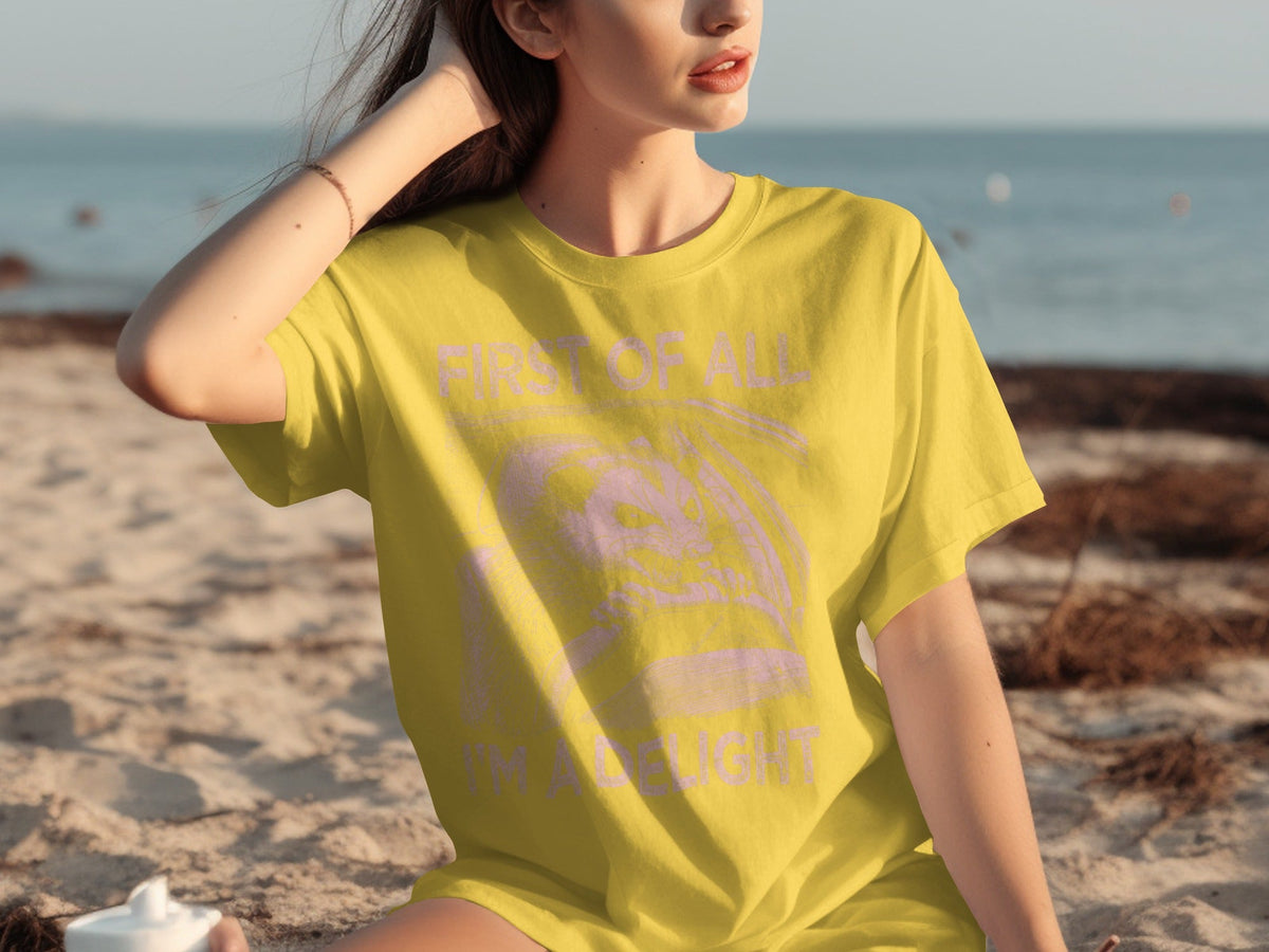 Funny Driving Raccoon First Of All I Am A Delight T-Shirts product image 22