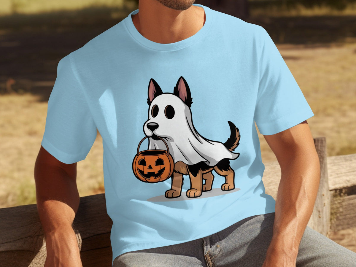Halloween Dog Ghost Pumpkin Treat Cute Pet Cartoon T-Shirts