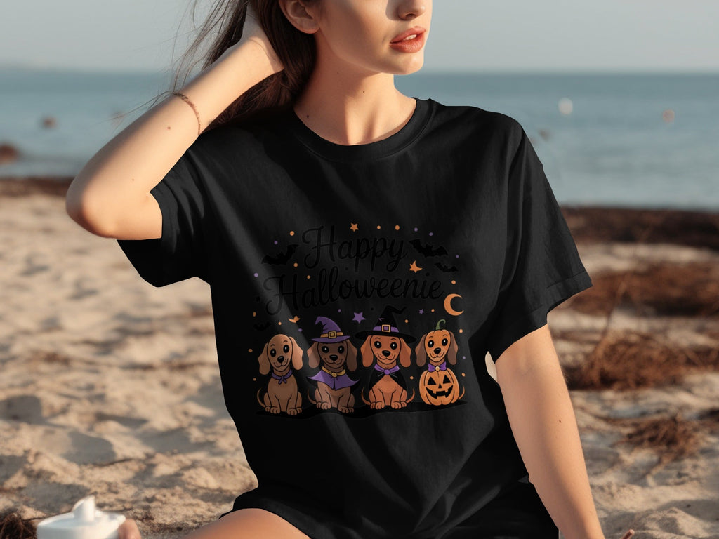 Happy Halloweeniie Dachshund Halloween Cute Dogs T-Shirts