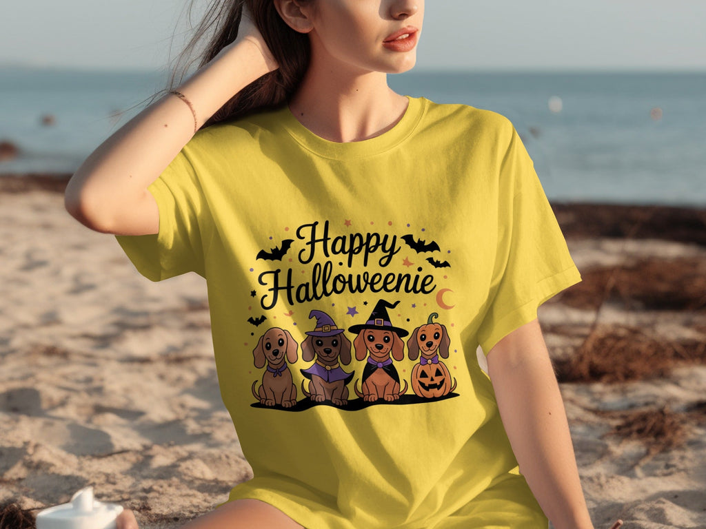 Happy Halloweeniie Dachshund Halloween Cute Dogs T-Shirts