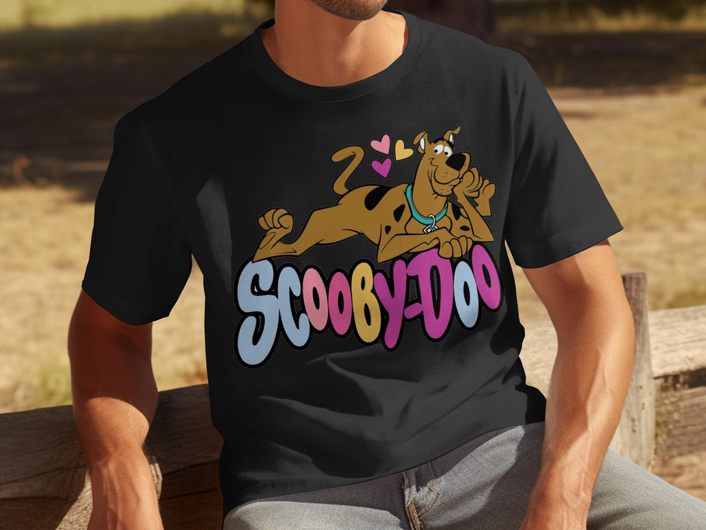 Scooby Doo with Hearts Reclining on Logo Design T-Shirts product image 31