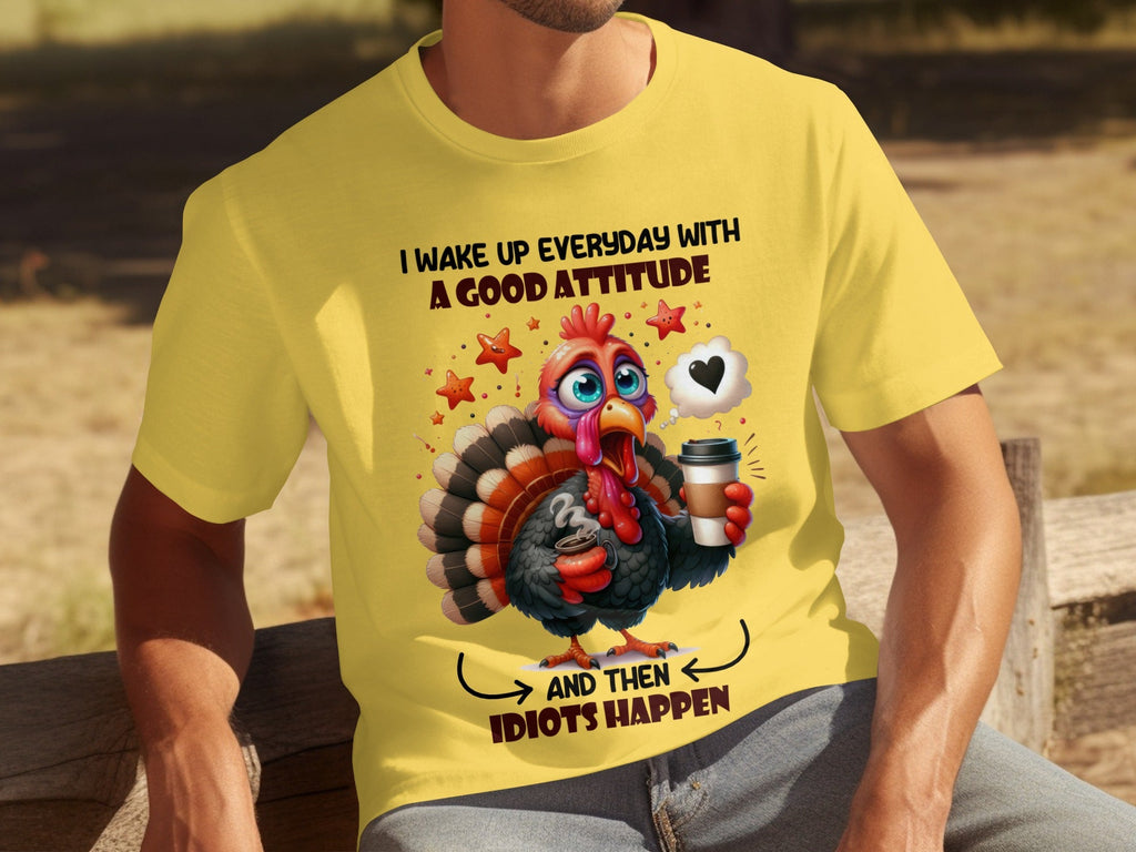 Good Attitude Turkey Humor Graphic Trendy Design T-Shirts