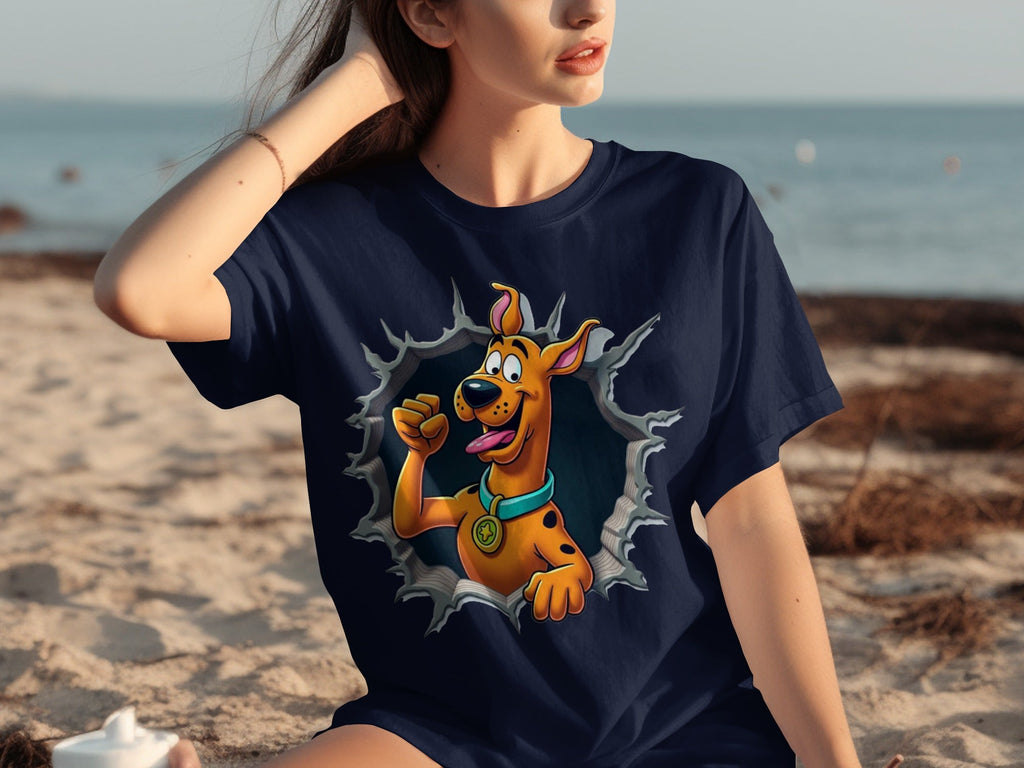Scooby-Doo Cartoon Funny Dog Character Ripping T-Shirts
