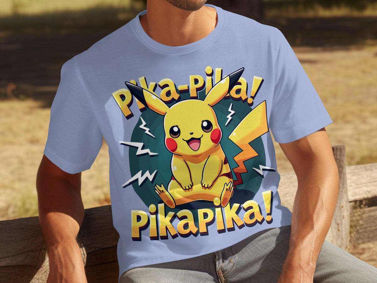 Pika-Pika Energetic Pikachu Design Perfect For Pokemon Fans T-Shirts