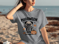 Pugoween Halloween Pug Dog Skeleton Costume T-Shirts