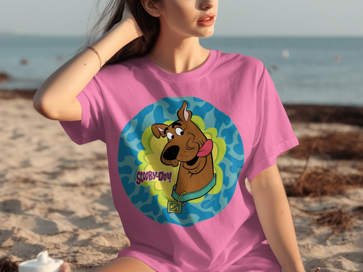 Scooby Doo Cartoon Character Head Tongue Out Design T-Shirts