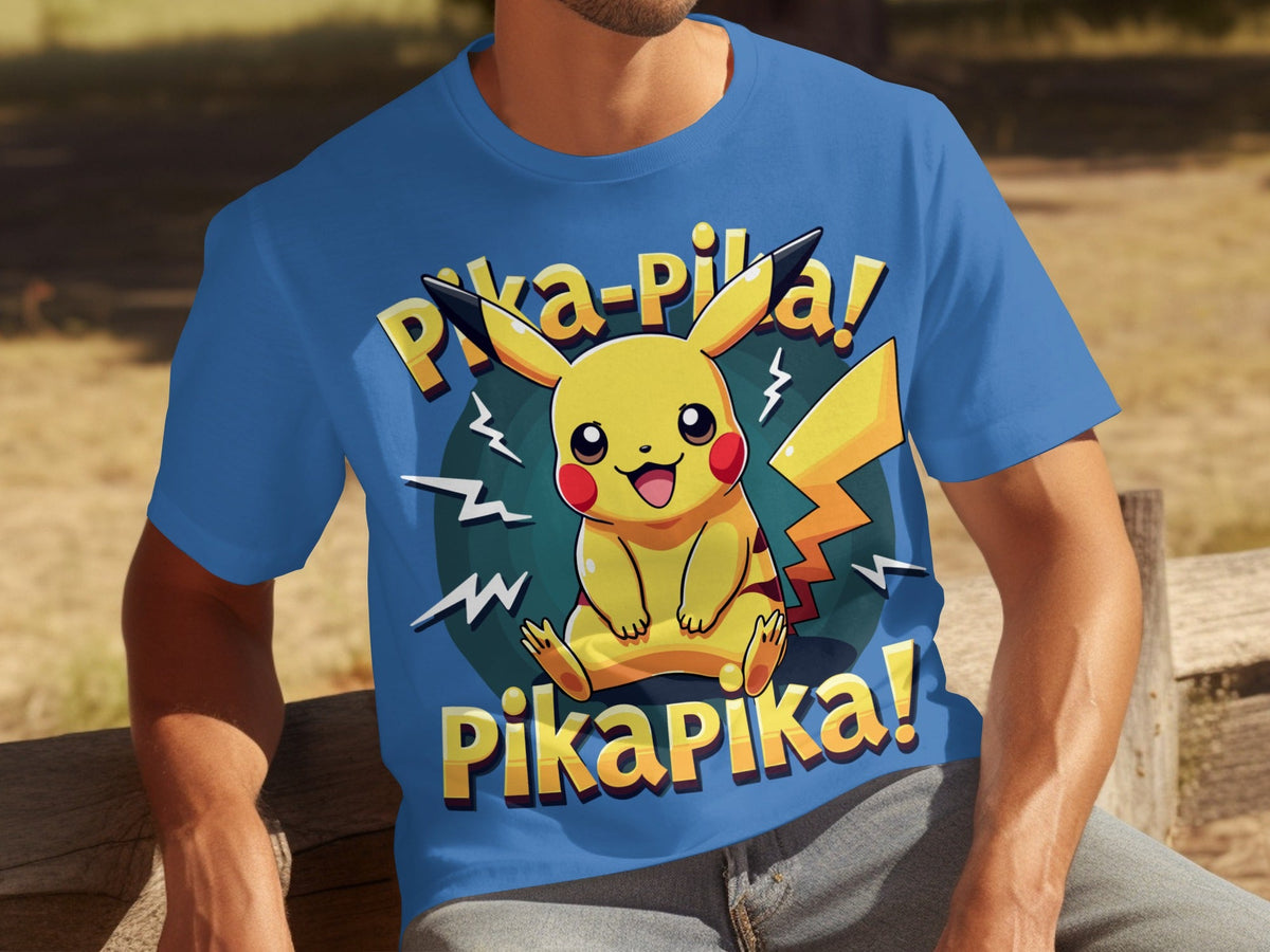 Pika-Pika Energetic Pikachu Design Perfect For Pokemon Fans T-Shirts