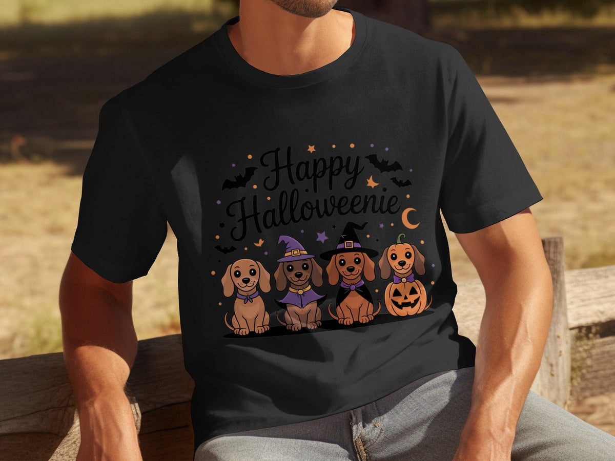Happy Halloweeniie Dachshund Halloween Cute Dogs T-Shirts
